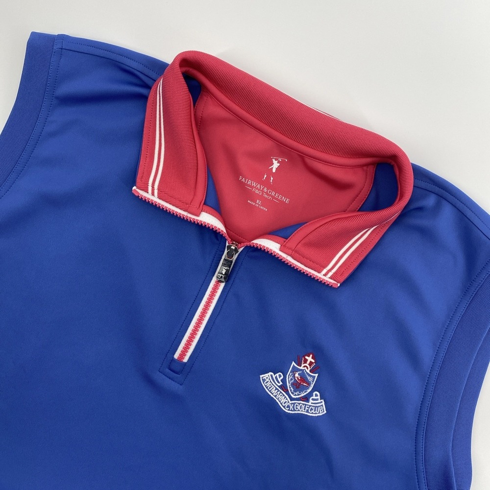 Fairway Greene Tech Vest Mens Extra Large‎ Blue 1/4 Zip Golf Performance Marnoch